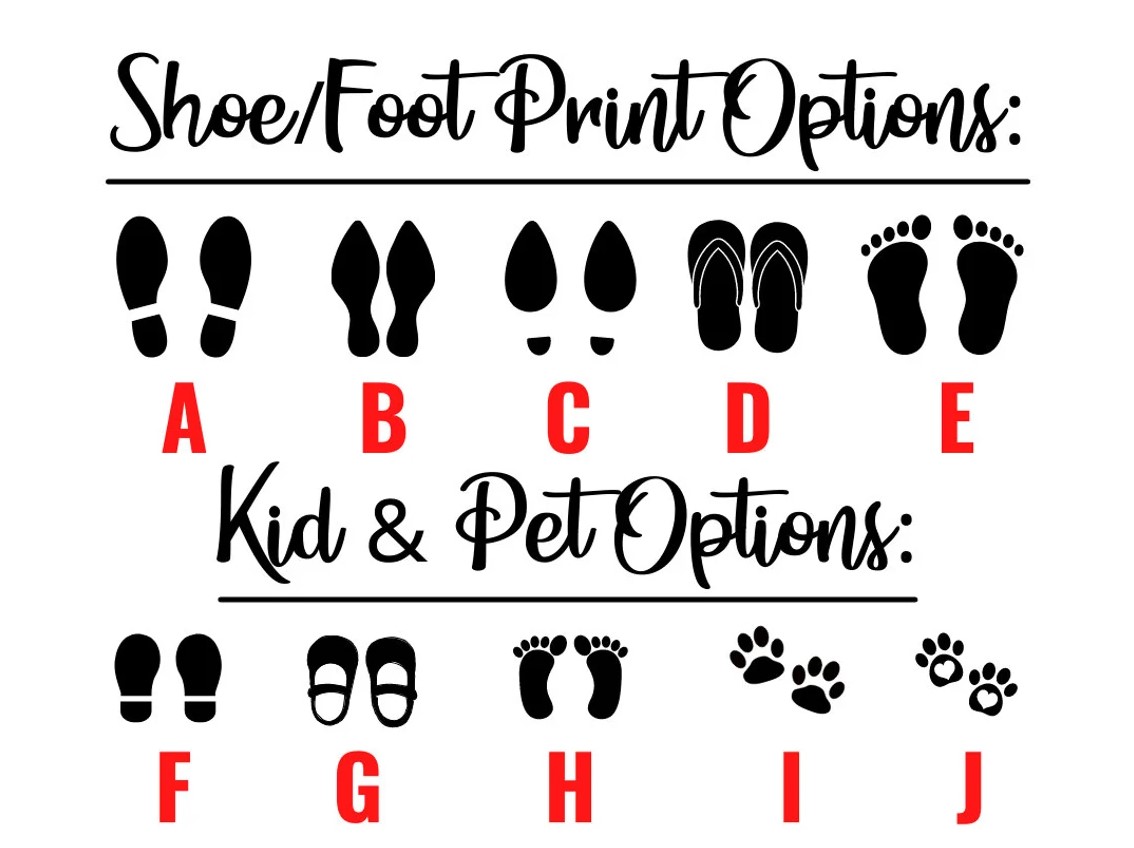 Custom Footprint Family Pet Name Doormat Custom Door Mat Pet Owner Gifts Door Mat Housewarming Gift Personalized Doormat Welcome Mat